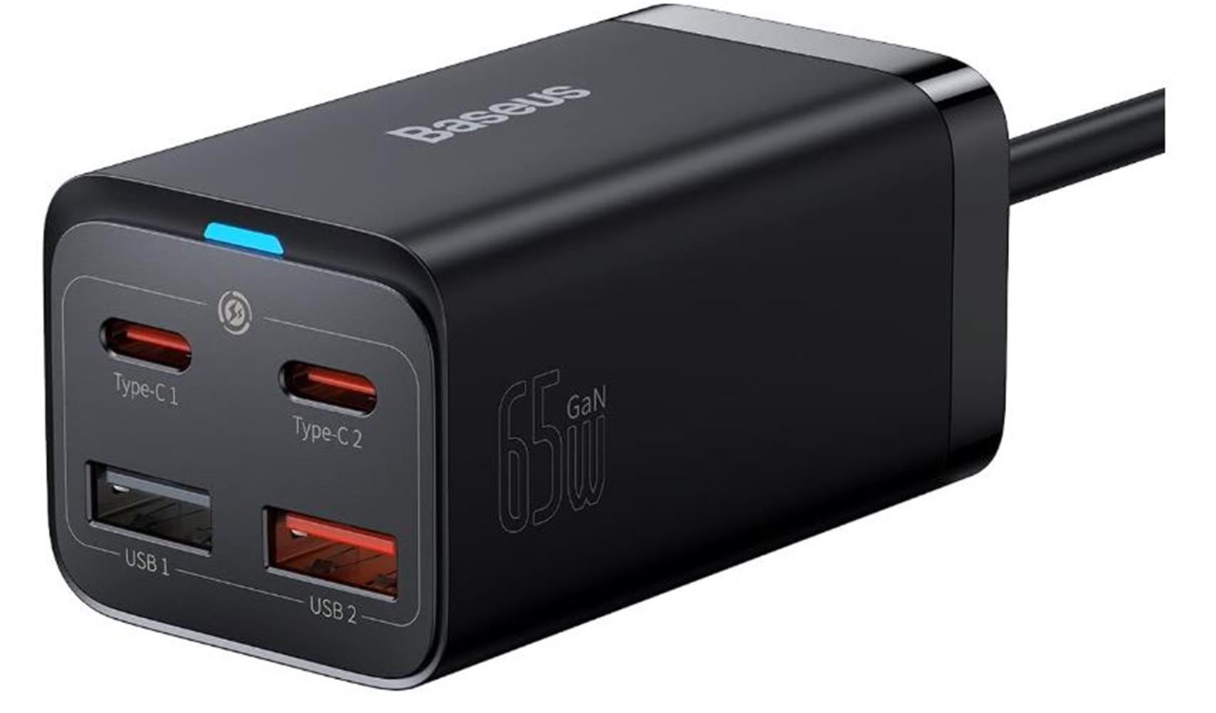 Baseus Gan3 Pro 65W Şarj Cihazı Siyah (CCGP040101)