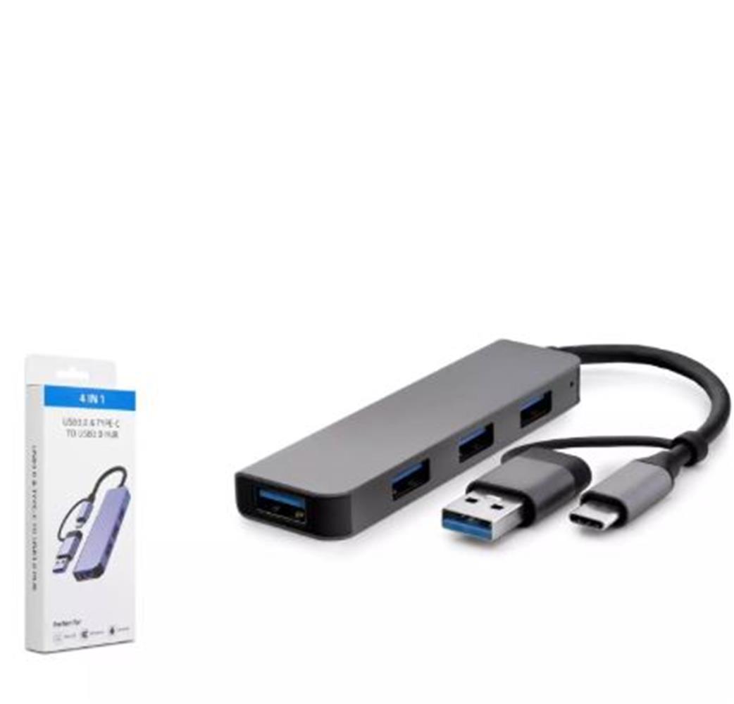HADRON HDX7040 TYPE-C HUB 3-USB2.0 + USB3.0 GRİ