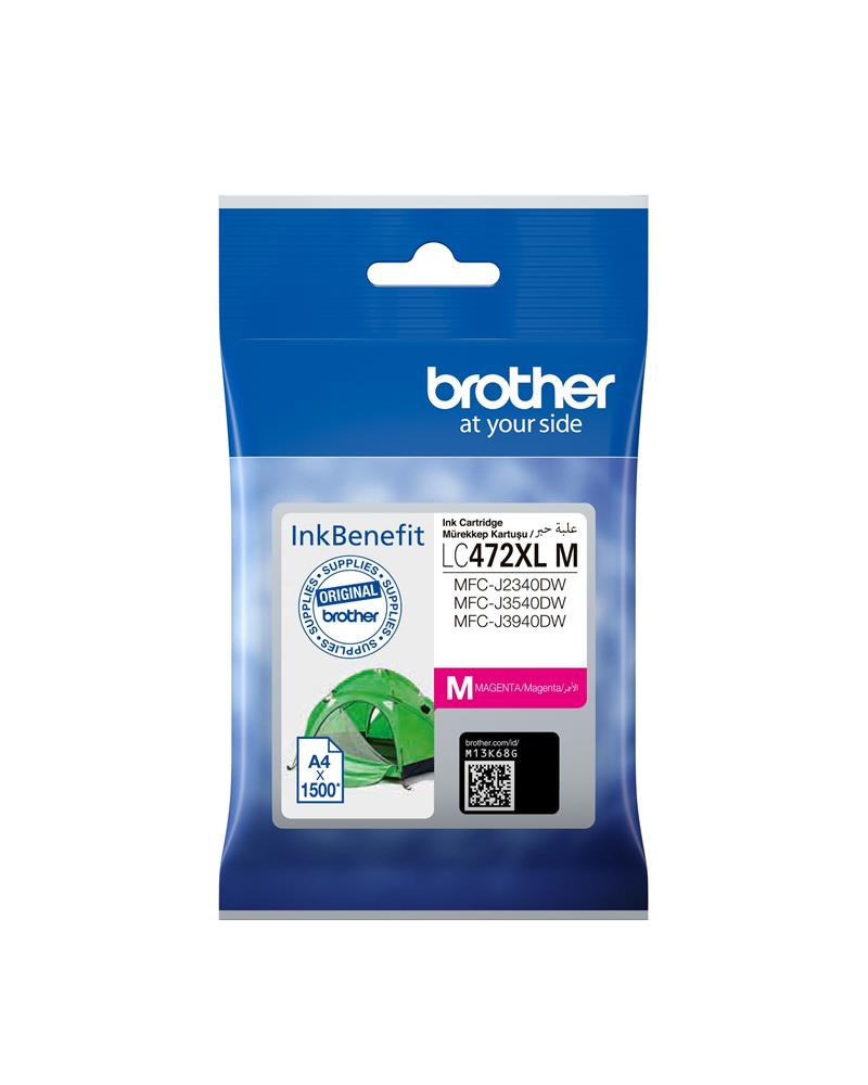 Brother LC472XLM Magenta Kırmızı Kartuş MFC-J2340-J3540-J3940 1.500 Sayfa